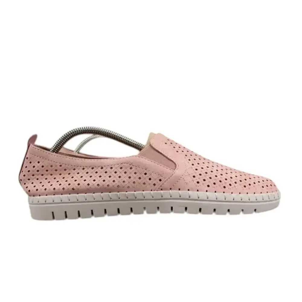 Easy Street Shoes Womens 9.5 Slip On Sneaker Fresh Lifestyle Comfort Casual Pink